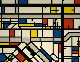 agasi de stijl kaart 50x60cm or 80x100cm